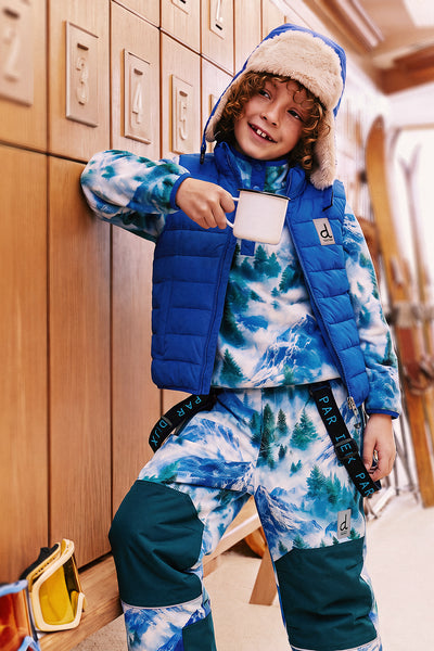 Gefütterte Chapka Blau