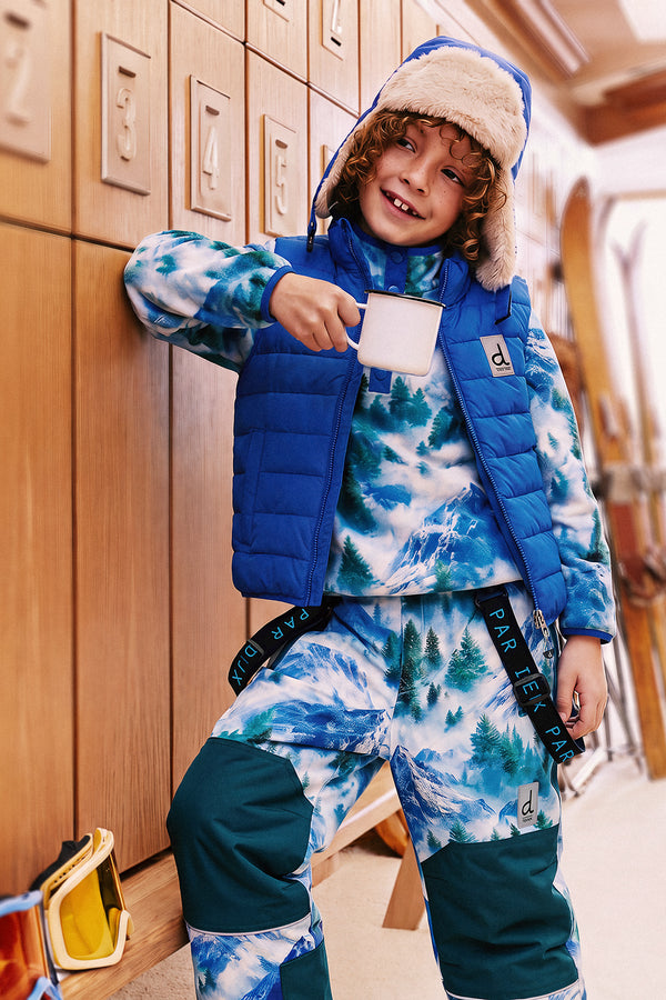 Gefütterte Chapka Blau