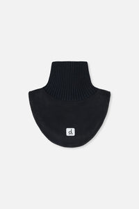 Strick- und Fleece-Rollkragenwärmer Schwarz