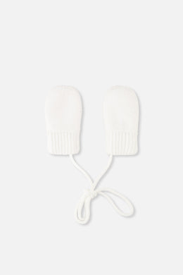 Infant Knit Mittens With String Off-White - J10XM101_01880