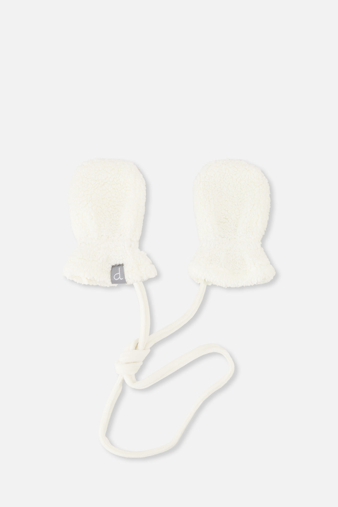 Infant Sherpa Mittens With String Off-White - J10XM102_01880