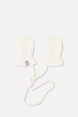 Infant Sherpa Mittens With String Off-White - J10XM102_01880