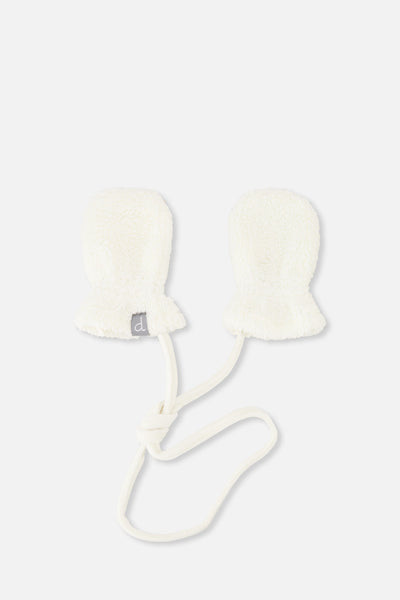 Infant Sherpa Mittens With String Off-White - J10XM102_01880
