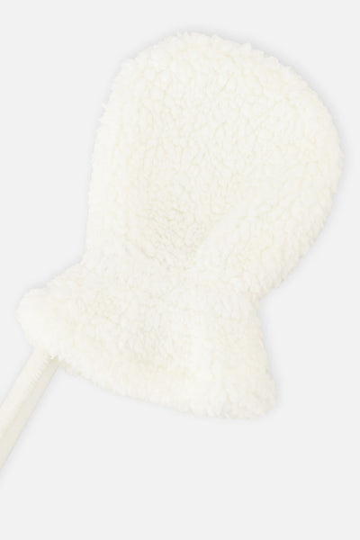 Infant Sherpa Mittens With String Off-White - J10XM102_01880