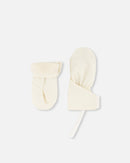 Lined Baby Mittens Off-White - J10XM103_01880