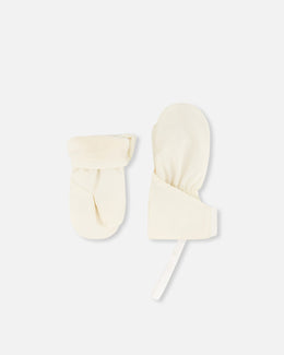 Lined Baby Mittens Off-White - J10XM103_01880