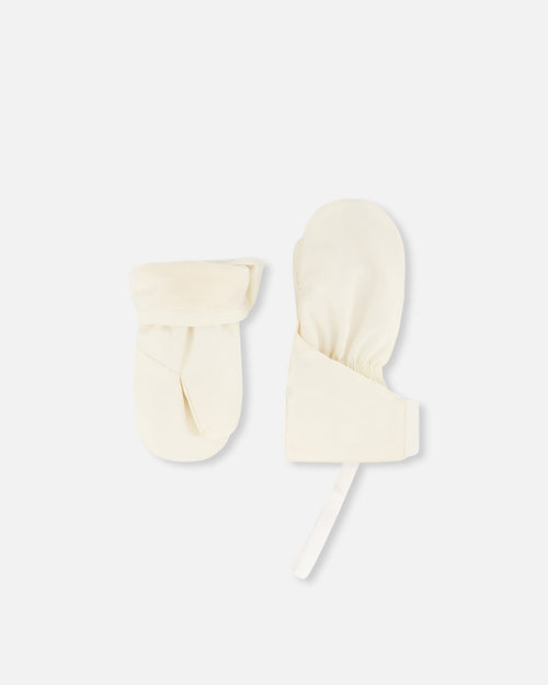 Lined Baby Mittens Off-White - J10XM103_01880