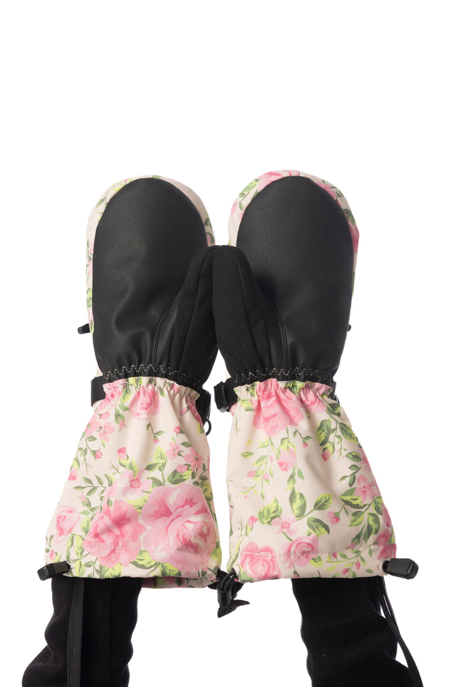 Winter Mittens Teknik Beige Vintage Rose Print