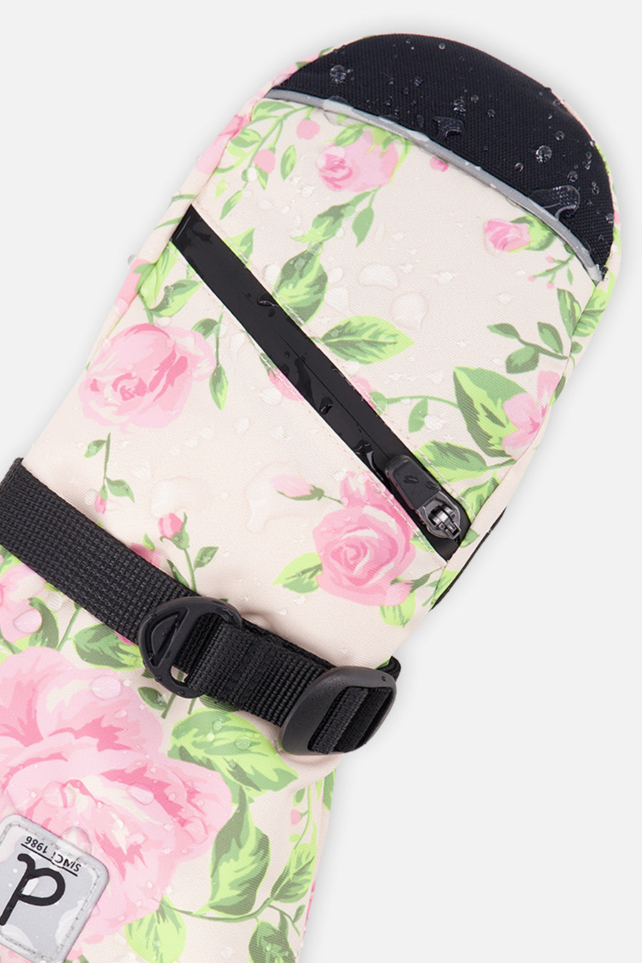 Winter Mittens Teknik Beige Vintage Rose Print