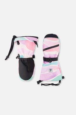 Winter Mittens Teknik Multicolored Line Print