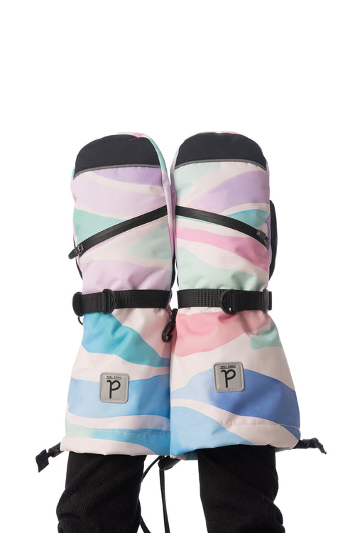 Mitaines d'hiver TEKNIK imprimé lignes multicolores