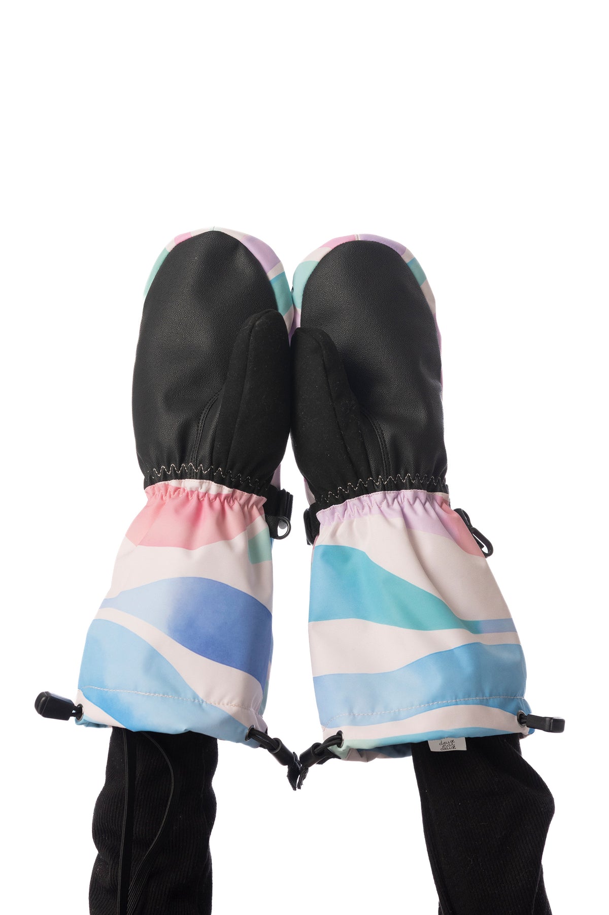 Winter Mittens Teknik Multicolored Line Print