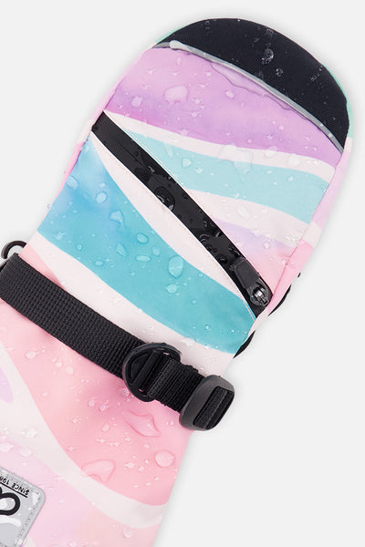 Winter Mittens Teknik Multicolored Line Print