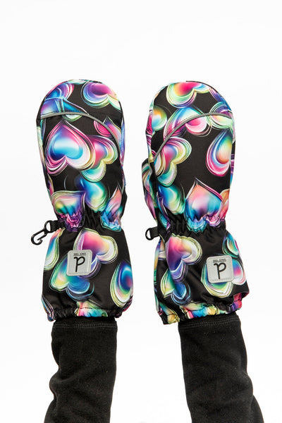 Play Winter Mittens Black Heart Print - J10XM202_1J028