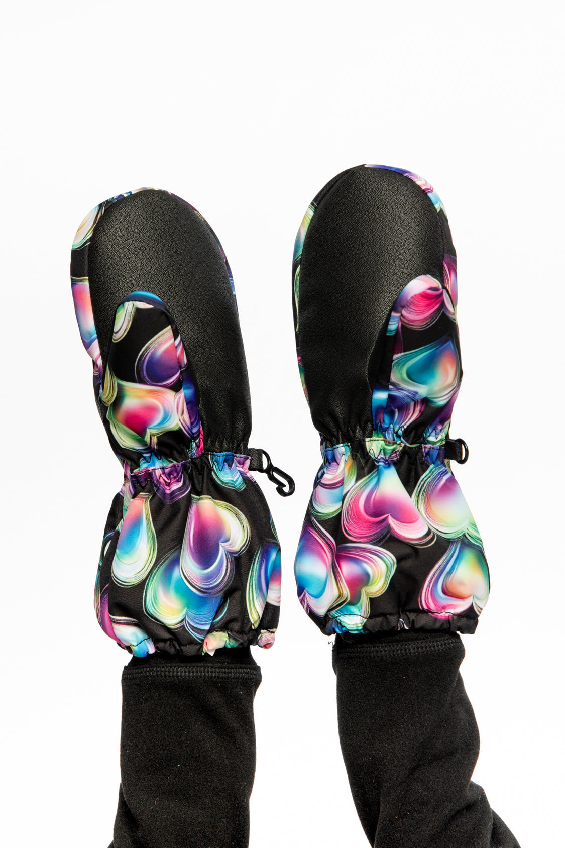 Play Winter Mittens Black Heart Print - J10XM202_1J028