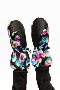 Play Winter Mittens Black Heart Print - J10XM202_1J028