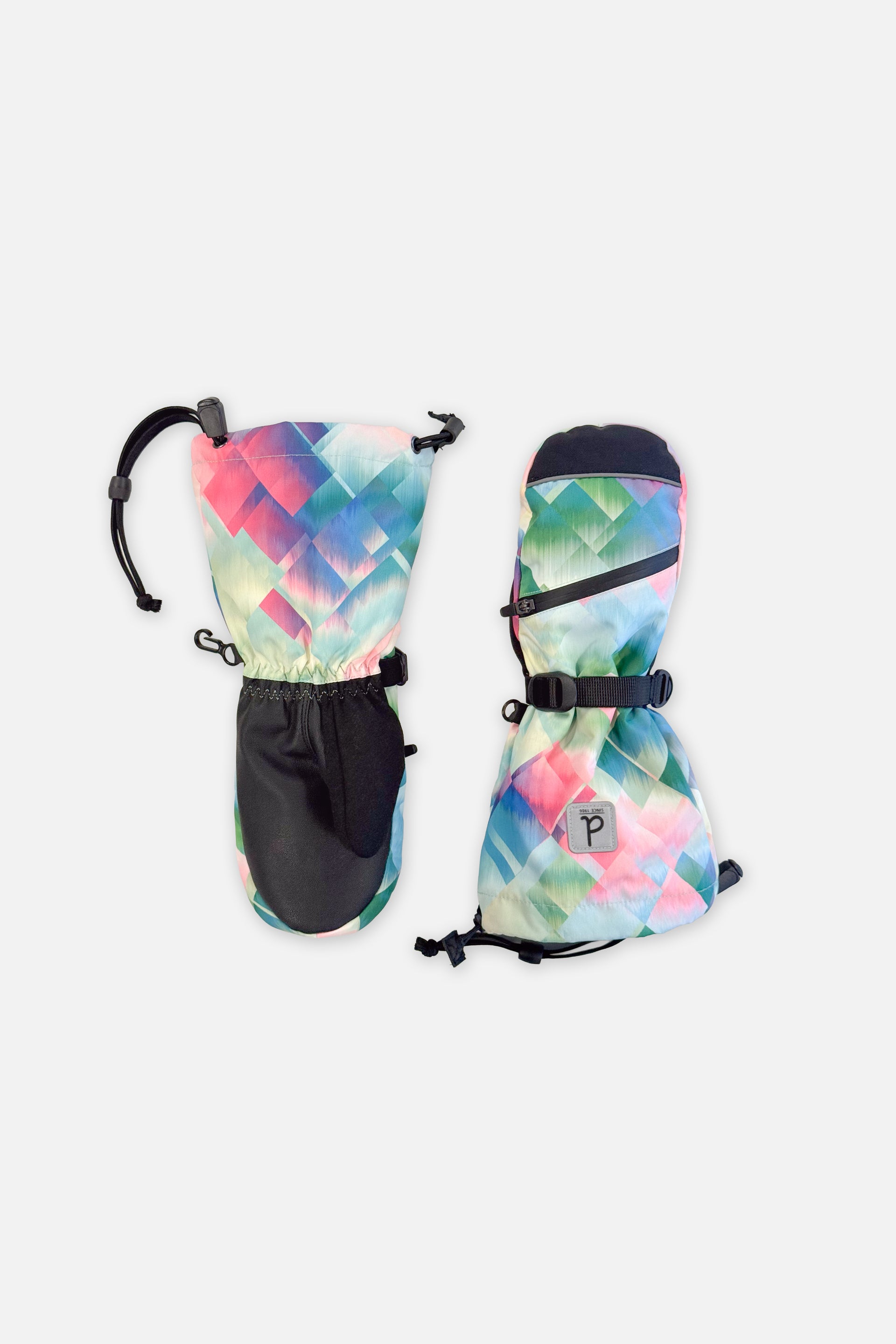 Mitaines d'hiver TEKNIK multicolore à losanges
