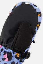 Teknik Winter Mittens Blue Leopard Print - J10XM203_1J027