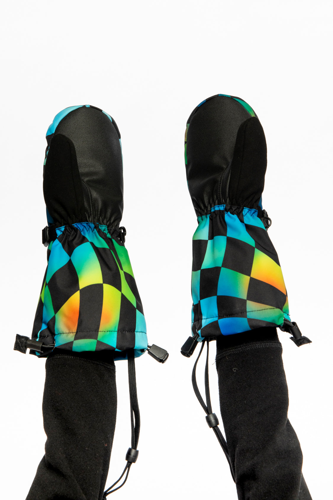 Teknik Winter Mittens Blue Checkered Print - J10XM203_1J054