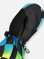 Mitaines d'hiver TEKNIK bleu imprimé damier