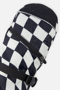 Teknik Winter Mittens White Checkered Print - J10XM203_1J059