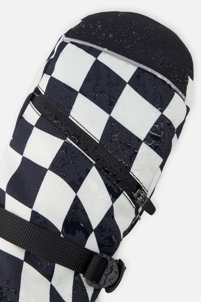 Teknik Winter Mittens White Checkered Print - J10XM203_1J059