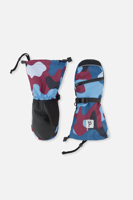 Teknik Winter Mittens Blue And Red Camouflage - J10XM203_1J060