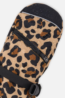 Teknik Winter Mittens Brown Leopard Print - J10XM203_1J090