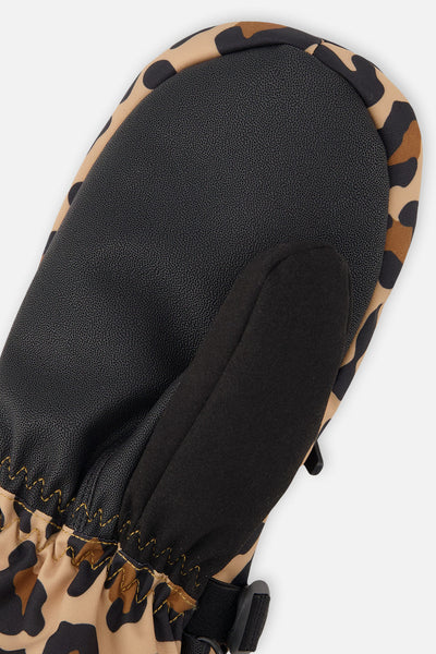 Teknik Winter Mittens Brown Leopard Print - J10XM203_1J090