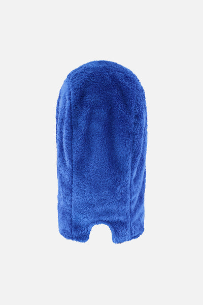 Cagoule en peluche bleu