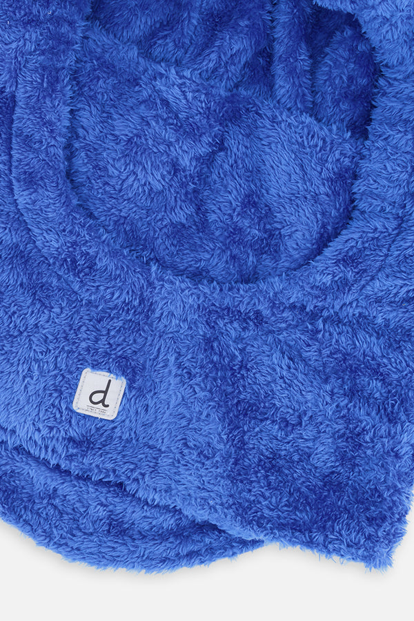 Cagoule en peluche bleu