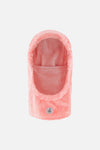 Cagoule en peluche rose pâle