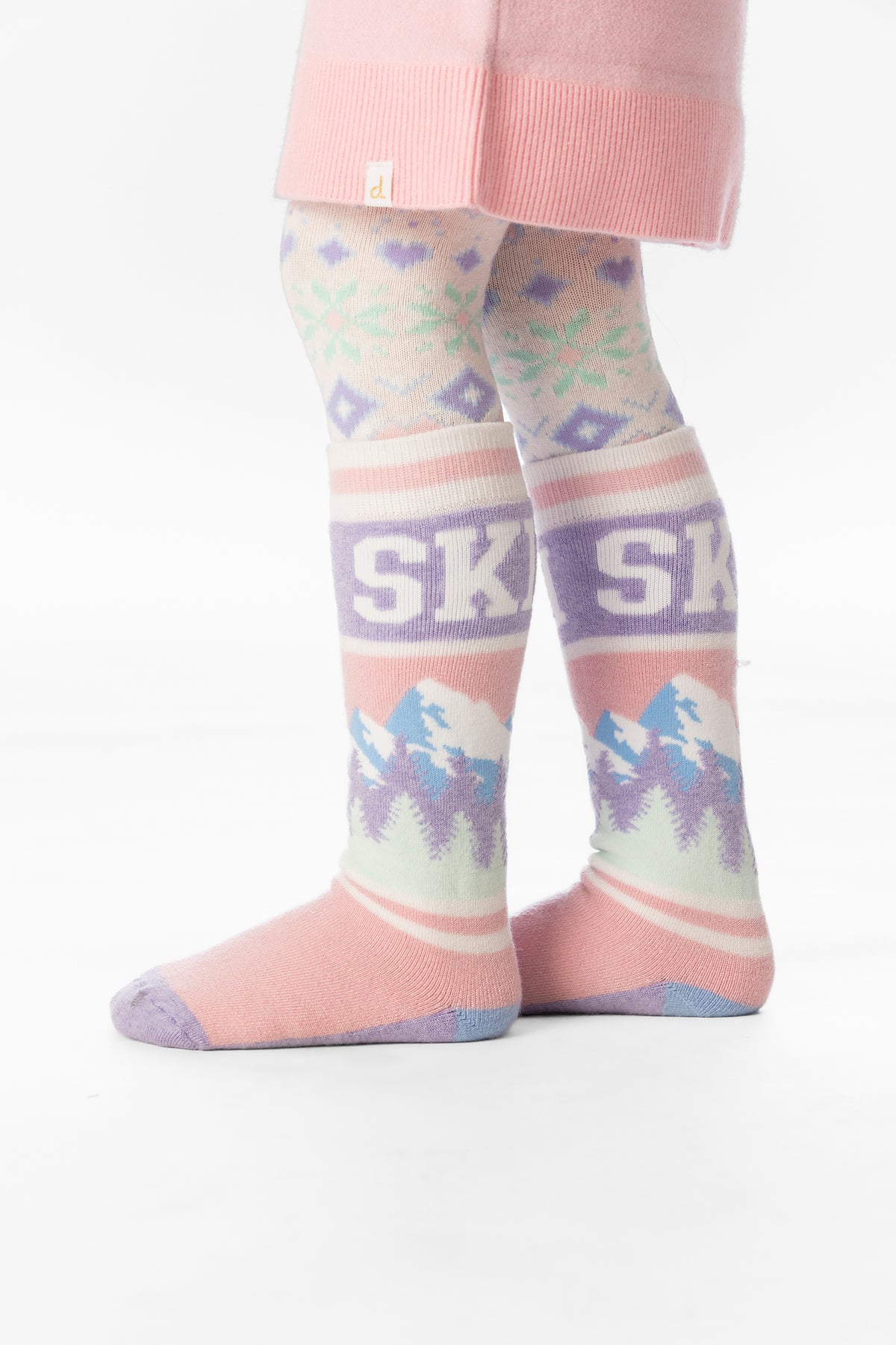 Skisocken Hellrosa