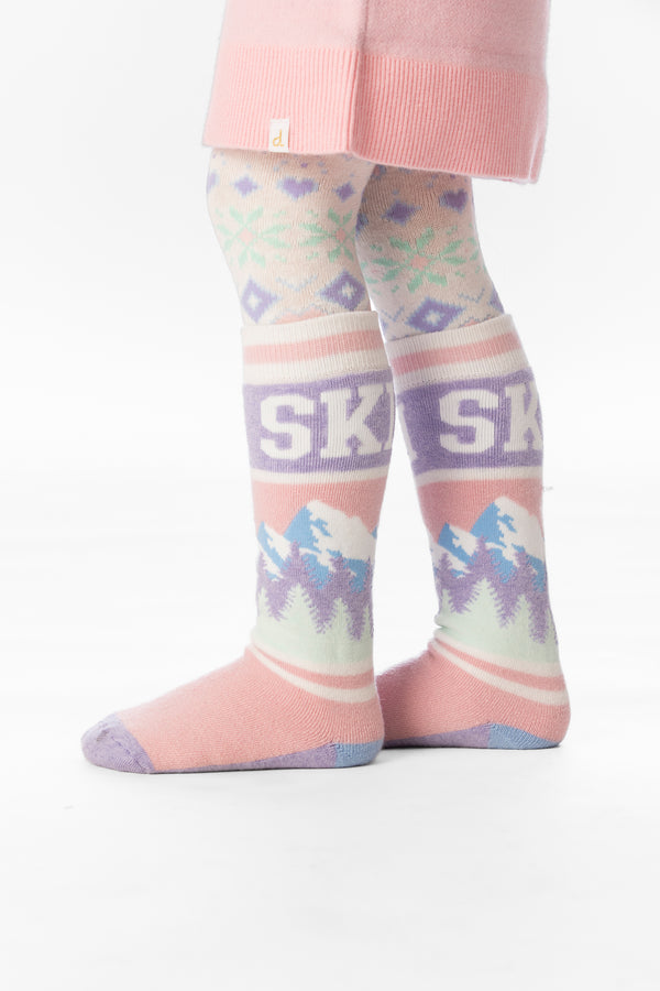 Skisocken Hellrosa
