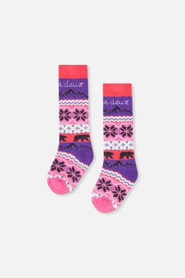 Ski Socks Pink - J10XS_06240