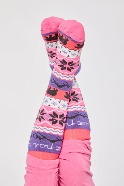 Ski Socks Pink - J10XS_06240