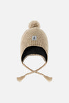Winter Peruvian Knit Hat With Pompom Taupe - J10XT1_01870