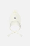 Winter Peruvian Knit Hat With Pompom Off-White - J10XT1_01880