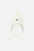 Winter Peruvian Knit Hat With Pompom Off-White - J10XT1_01880