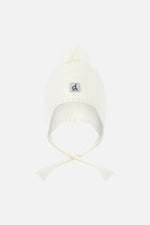 Winter Peruvian Knit Hat With Pompom Off-White - J10XT1_01880