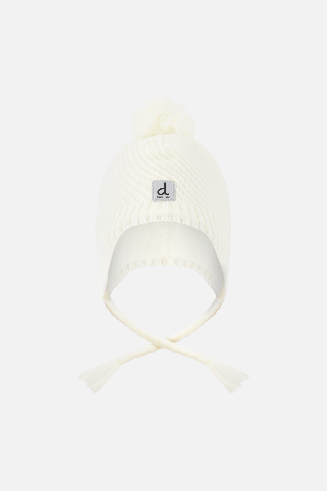 Winter Peruvian Knit Hat With Pompom Off-White - J10XT1_01880