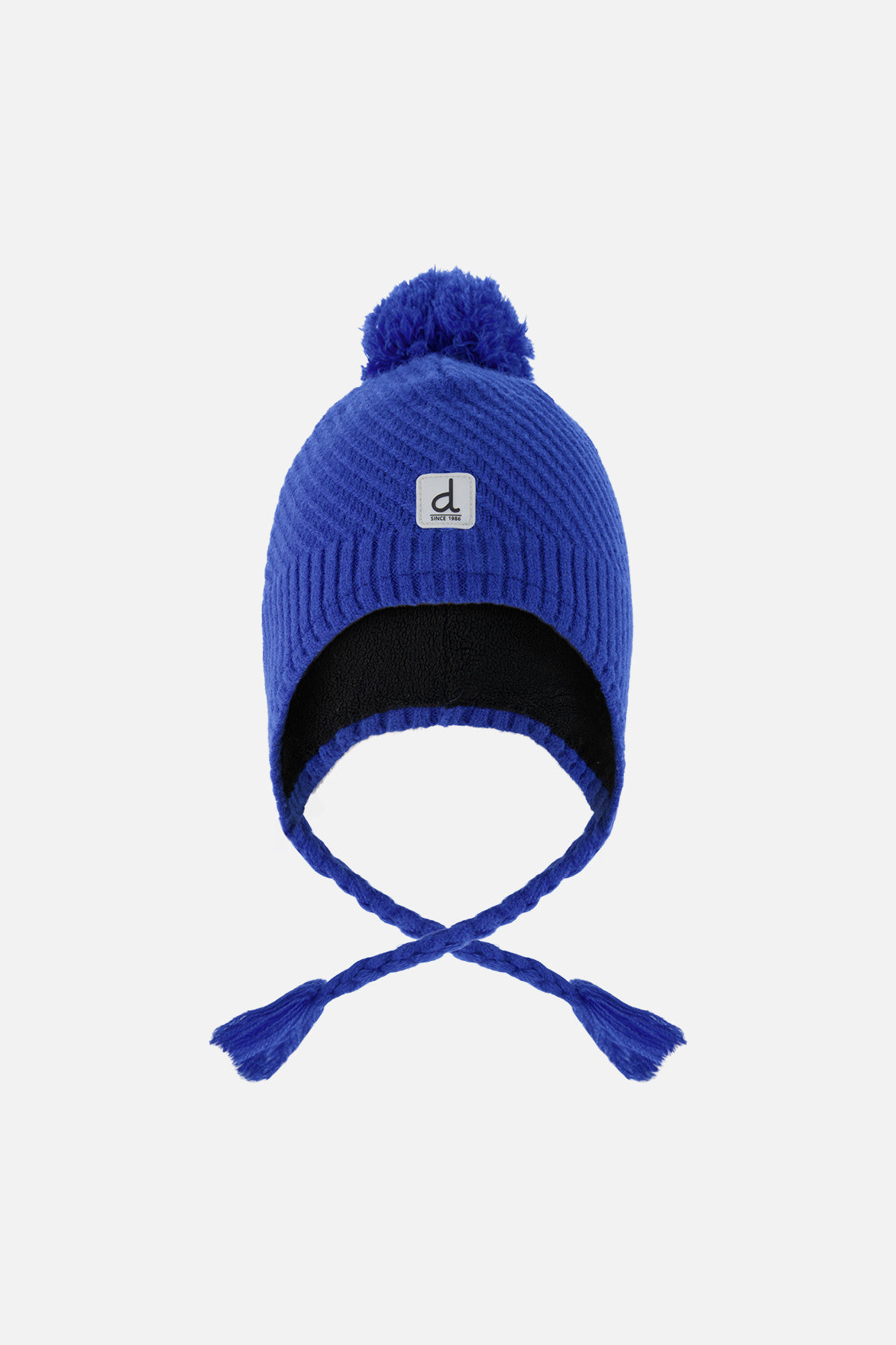 Winter Peruvian Knit Hat With Pompom Royal Blue - J10XT1_04690