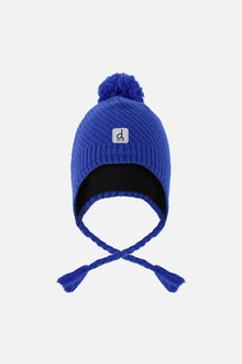 Winter Peruvian Knit Hat With Pompom Royal Blue - J10XT1_04690