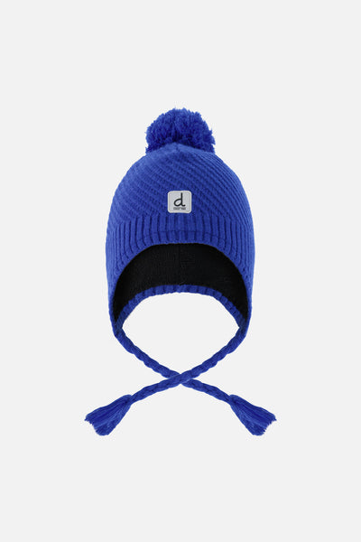 Winter Peruvian Knit Hat With Pompom Royal Blue - J10XT1_04690