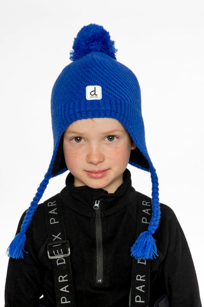 Winter Peruvian Knit Hat With Pompom Royal Blue - J10XT1_04690