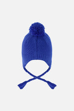 Winter Peruvian Knit Hat With Pompom Royal Blue - J10XT1_04690