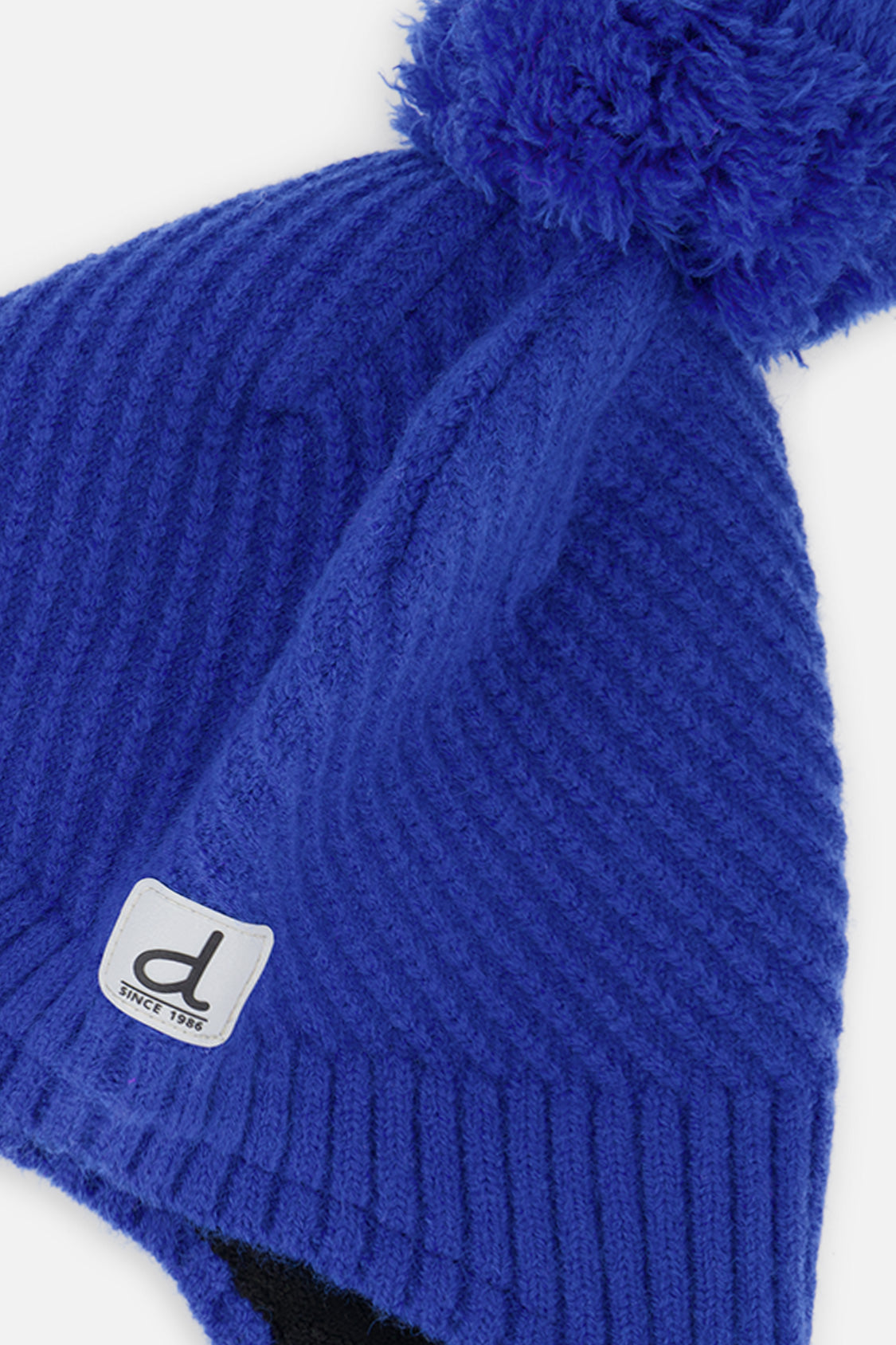 Winter Peruvian Knit Hat With Pompom Royal Blue - J10XT1_04690