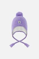 Winter Peruvian Knit Hat With Pompom Violet - J10XT1_05130
