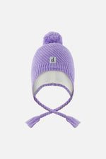 Winter Peruvian Knit Hat With Pompom Violet - J10XT1_05130
