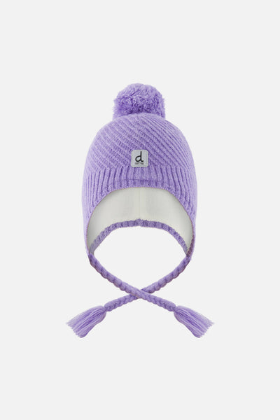 Winter Peruvian Knit Hat With Pompom Violet - J10XT1_05130